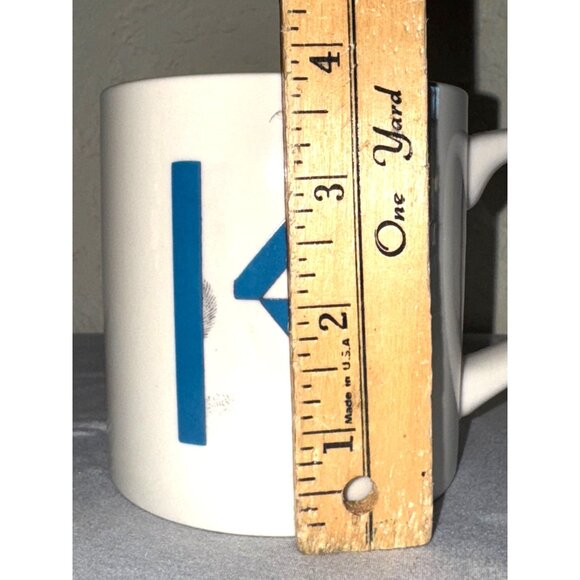 Opalhouse White & Blue K Monogram Stoneware Mug Dishwasher & Microwave Safe - Picture 4 of 5